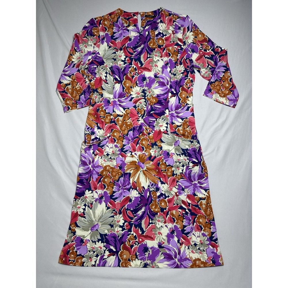 J.Mclaughlin Catalyst Palmer Sheath Floral Dress Size Large‎ Pockets